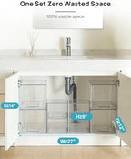 Vtopmart 8 Pack Clear Pull-Out Under Sink Organizer Set - Image 6
