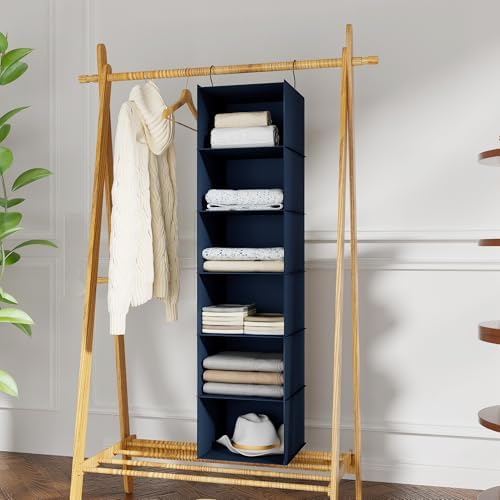 Hanging Closet Organizer 6-Shelf, Oxford Fabric Wardrobe Storage - Image 2