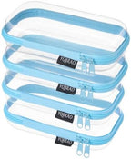 YQBRAO Clear Hard Shell Zipper Cases, 4 Small Cable Organizers by Unknown