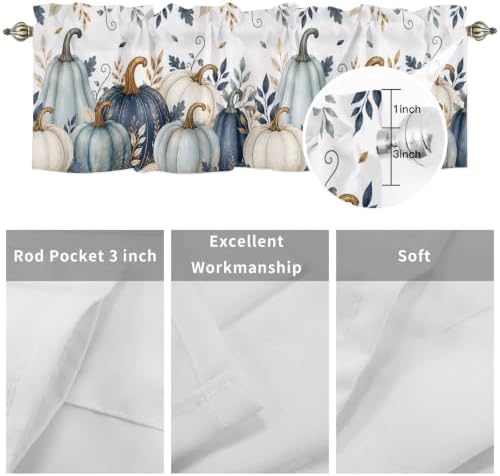 Vandarllin Fall Thanksgiving Kitchen Curtains Valances - Image 7