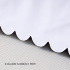 Shunjie.Home Scallop Edge Crib Skirt White, 100% Egyptian Cotton 400 Thread - Image 2