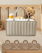 SWEET DOLPHIN 2-Pack Baby Diaper Caddy Organizers, Stylish Storage Baskets - Image 4