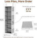 StorageWorks Hanging Closet Organizer, 6-Shelf - Image 2