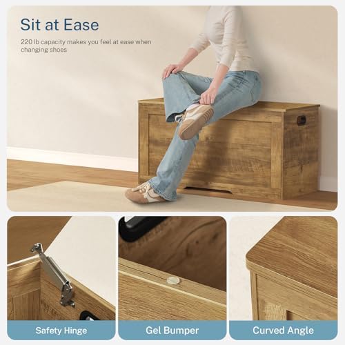 usikey 39.4” Storage Bench, Toy Box - Image 6