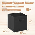 STORAGE MANIAC Storage Cubes, 13 Inch 10 Pack Collapsible Fabric Shelf Bins - Image 4