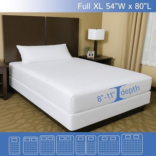 Full Extra Long Mattress Protector 54x80 Waterproof Zippered Encasement Premium - Image 2