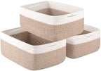 OIASKET Storage Baskets for Organizing 3 Pack, Woven Baskets for Shelves by OIASKET