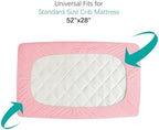 Crib Mattress Protector Waterproof Crib Sheets Fitted 2 Pack Mattress Cover - Image 2
