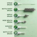 6-in-1 Bottle Brush Set with Holder – Multipurpose Cleaning Kit - Image 2