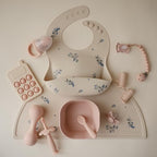 mushie Silicone Baby Bib | Adjustable Fit Waterproof Bibs - Image 2