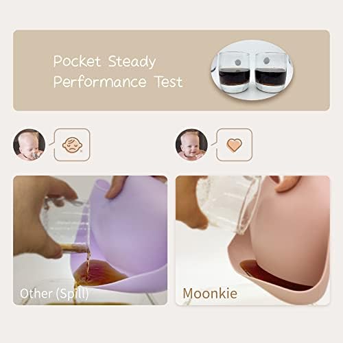 Moonkie Silicone Baby Bibs Set of 2, BPA Free Waterproof Baby Bibs - Image 6