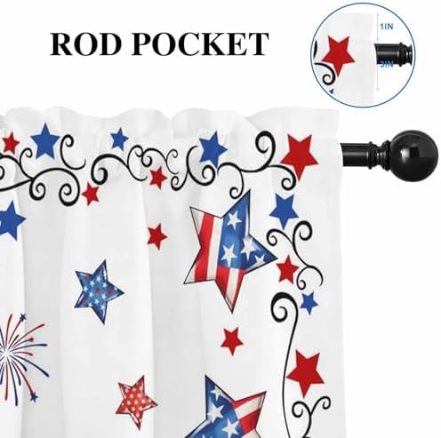 4th of July Kitchen Curtains Valances - Image 7