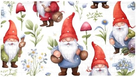 Shower Mat Non Slip 26.8 x 15.1 Inches, Gnomes and Flower Bathtub Mat Shower by Anna+Cowper