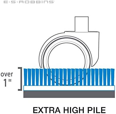 ES Robbins Extra High Pile Carpet Chair Mat, Square 60"x60", Beveled Edge - Image 5