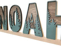 Name Sign For Nursery, Boho Nursery Sign, Family Name Signs, 3D Wall Art for by MONTOJOY-WoodenToys