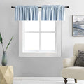 DONREN Light Blue Cerulean Window Curtain Valances by DONREN