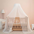 Baby Bed Canopy White Baby Crib Cot Net Tent Hanging Dome Curtain Netting See by HanYun