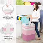 StorageRight Laundry Basket Hamper, 75L Collapsible Clothes Storage - Image 4