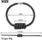 BEL AVENIR Magnetic Curtain Tiebacks 2 Pack Hand-Woven Curtain Ties - Image 2