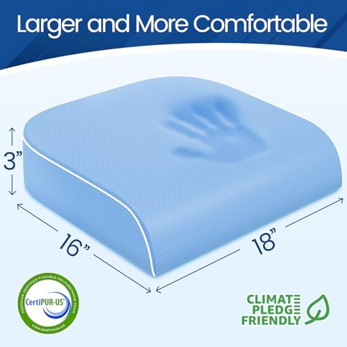 SweetSlubr Seat Cushion, Chair Pad, Memory Foam Tailbone Pain Relief - Image 2