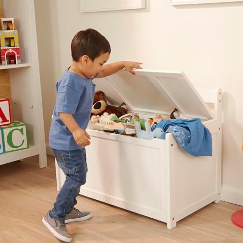 Melissa & Doug Toy Chest, Wooden Toy Storage Box - Image 2