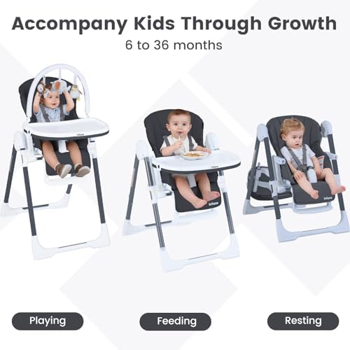 INFANS High Chair for Babies and Toddlers, Foldable Highchair - Image 3