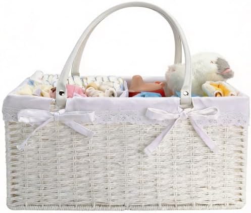 Large Baby Diaper Caddy Basket by FUFAXHX
