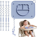1 Pack Silicone Mat for Babies, Baby Placemat Built-in Suction Base and by Cathill