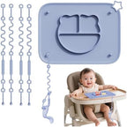 1 Pack Silicone Mat for Babies, Baby Placemat Built-in Suction Base and by Cathill