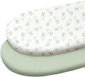 Gllquen Baby Organic Cotton Bassinet Sheets 2-Pack Green Avocado by GLLQUENBABY
