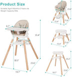 High Chair, 6 in 1 Convertible High Chairs - Image 2
