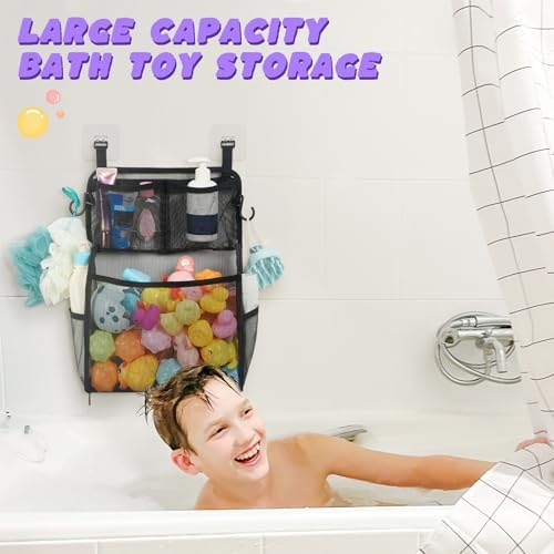 Goowin Bath Toy Storage Holder, Large Openings Bath Toy Organizer, Large - Image 2