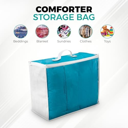 VitalUp Clear Plastic Storage Bags, Durable Zippered Storage Bags - Image 2