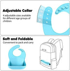 Eascrozn Silicone Bibs for Babies Toddler Set of 3, BPA Free - Image 6