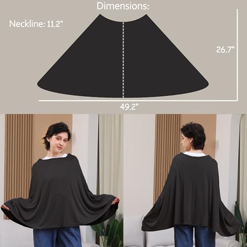 Seejoy Nursing Cover for Breastfeeding, 360°Full Coverage Nursing Poncho - Image 3