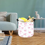 MAIZMZ 3 Pack Pink Bow Storage Basket - Image 6