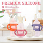 4 Pack Baby Bottle Handles, Silicone Sleeves - Image 6