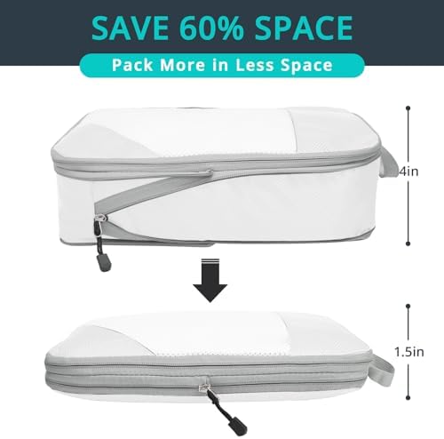 Compression Packing Cubes 6 Set, Compressible Space-Saving Packing Cubes - Image 2