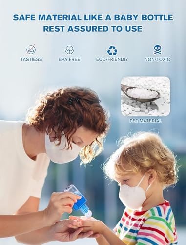 Empty Hand Sanitizer Travel Size Bottles, 100 Pack, Plastic Clear Refillable - Image 4
