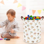 Mushroom hamper, Laundry Basket, Collapsible Canvas Waterproof Storage Bin - Image 3