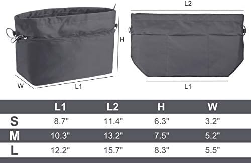 Vercord Handbag Purse Tote Pocketbook Organizer Insert Zipper Closure 11 - Image 2