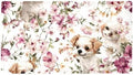 Shower Mat Non Slip 26.8 x 15.1 Inches, Dog Flower Bathtub Mat Shower Stall Mats by Anna+Cowper