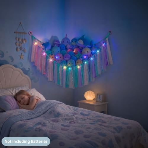 FIOBEE Stuffed Animals Net LED Light Toy Hammock - Image 4