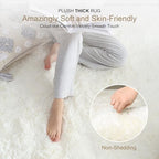 3x5 Thick Cream White Fluffy Shag Rug - Image 2