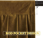 StangH Extra Wide Gold Brown Valance Curtain W79 inches, 1 Panel - Image 4