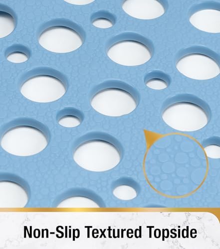 HITSLAM Bathtub Mat Non Slip, 35 x 24 Inch Long TPE Bath Mat - Image 3