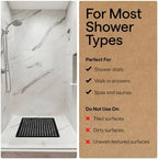 GORILLA GRIP Square Shower Stall Mat, Bathtub Floor Mat, 21x21 Black - Image 6