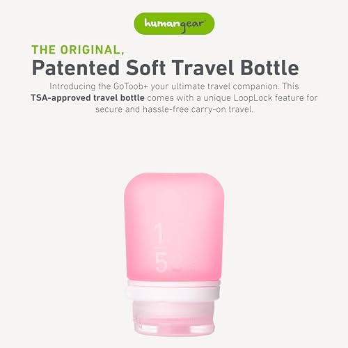 humangear GoToob+ | Refillable Silicone Travel Bottle | Locking Lid | Food-Safe - Image 2
