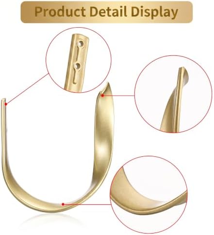 Sumnacon Curtain Holdbacks 2 Pcs Wall Mounted Curtain Tiebacks - Image 3