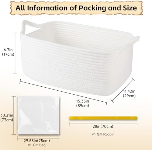 OIAHOMY 19L Woven Basket, Gift Basket Empty - Image 2
